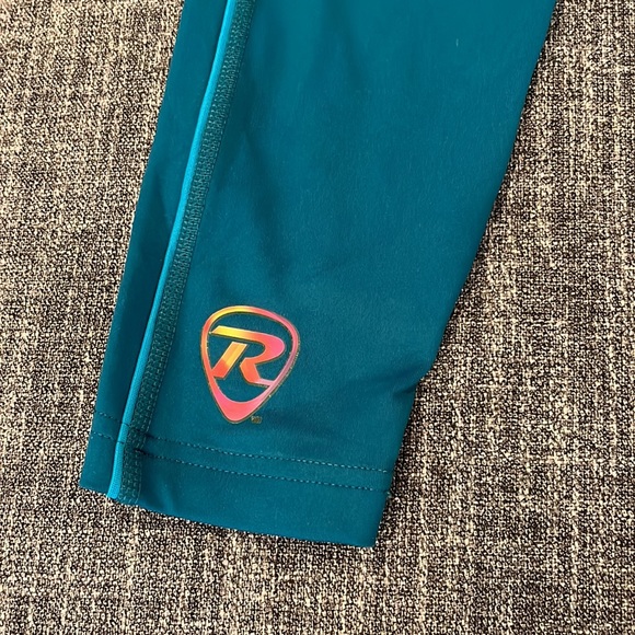 Brooks capri running leggings - Rock n Roll series logo teal - Picture 2 of 4